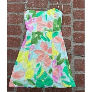 Rustic floral mini dress